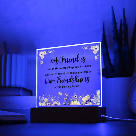 For Friend | Printed Square Acrylic Plaque